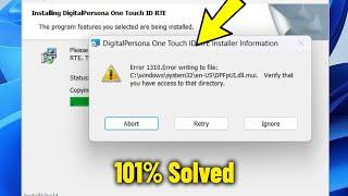 How to Fix Error 1310. Error writing to file When Try Installing Your Program in Windows 11/10/8/7 