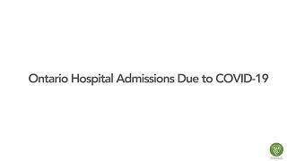 A Visualization of Ontario Hospitalization and ICU Admissions Due to COVID-19