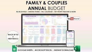 FAMILY & COUPLES ANNUAL BUDGET TUTORIAL