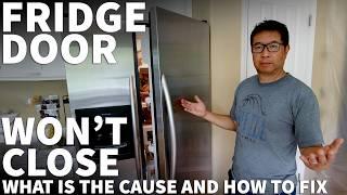 Refrigerator Door Not Closing Automatically Easy Fix - Fridge Door Won't Close Itself Stays Ajar