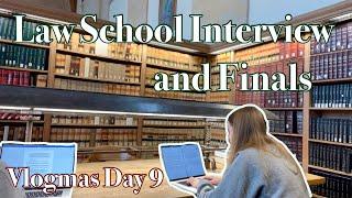 My First Legal Interview and Studying for Finals || Vlogmas Day 10