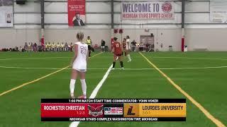 Yohn Voker PxP Highlights - Rochester Christian Warriors vs. Lourdes Grey Wolves (WHAC WSOC)