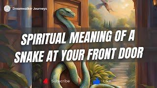 Spiritual Meaning Of a Snake at Your Front Door | Snake on Porch Meaning