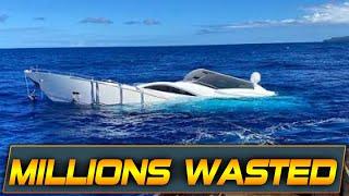 RICH IDIOT SINKS HIS 1.45 MILLION YACHT | HAULOVER INLET BOATS | BOAT ZONE