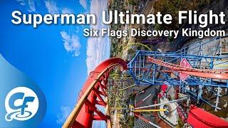 Superman Ultimate Flight Front Seat on-ride 4K POV Six Flags Discovery Kingdom