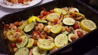 SHEET PAN SHRIMP & VEGETABLES WITH RICE|GERINE KATE JOHNSTON