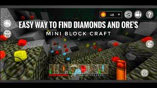 Easy way to find diamonds Mini block craft