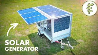 Innovative Solar Power Generator in a Portable Trailer – Clean & Quiet Energy