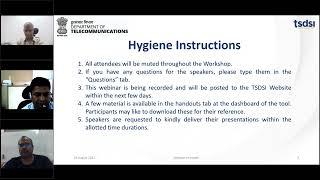 DOT - TSDSI Webinar series on “IoT M2M applications for verticals”  Webinar on Health