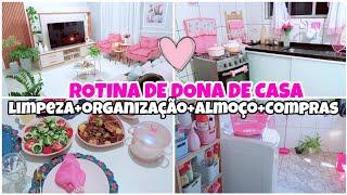 ROTINA DONA DE CASA  ALMOÇO LIMPEZA FAXINA / ORGANIZAÇÃO #FAXINA #COMPRAS #COMPRINHAS