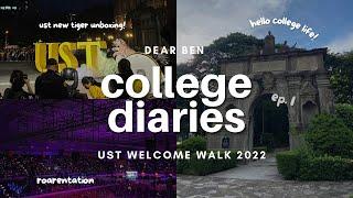 MY FIRST DAY IN UNI! ust welcome walk 2022 + unboxing of new tiger statue | college diaries 