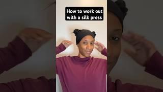 How to work out with a silk press | Gym hair routine