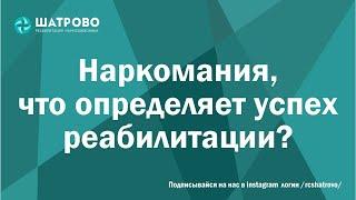 Наркомания.  Что определяет успех реабилитации?