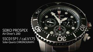 SEIKO PROSPEX SSC015P1 / cal.V175 Air Diver's 200  Solar Chronograph