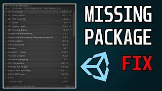 Package Not Found In Package Manager FIX - UNITY QUICK TUTORIAL 2021