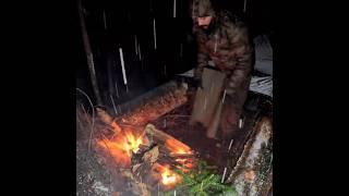 winter bushcraft camping and outdoor steak cooking  #survival #bushcraft #cooking #winter