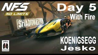 NFS: No Limits | KOENIGSEGG Jesko (Day 5) | NFSNL Shadow Fall | Material Guide