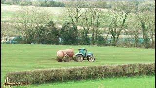 Two Tankers on the Muck - with New Holland and Claas, and a Train!