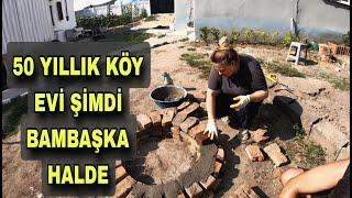 50 YILLIK BİR KÖY EVİ ŞİMDİ BAMBAŞKA BİR HALDE - ATEŞ ÇUKURU BAHÇEYE ÇOK YAKIŞTI