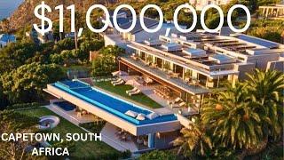 Touring a $11,000,000 Stunning CAPETOWN MEGA Modern Mansion With Ocean Views!