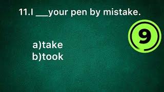 Simple past tense|Containing 20 English Grammar on past tense |Can you score 20/20 