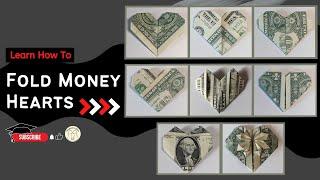 Easy Money Heart | 8 Easy Valentine's Day Money Hearts | How To Make Money Hearts | Graduation Lei