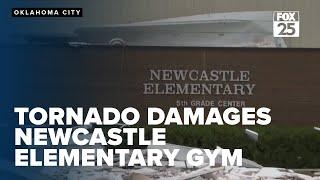 EF-1 tornado damages Newcastle Elementary School gym, classes to go virtual