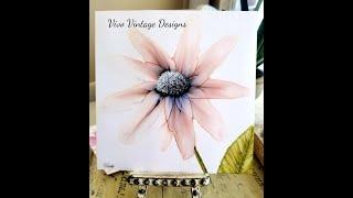 #66 The easiest way to create flower petals using alcohol ink and an airbrush.