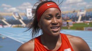 IAAF WU20 Championships Bydgoszcz 2016 100m Women Qual Celera BARNES USA