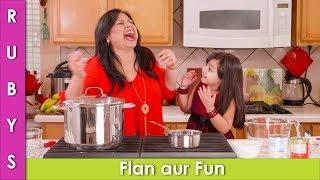 Flan Mexican Egg Pudding No Oven Recipe with Zoey in Urdu Hindi  - RKK