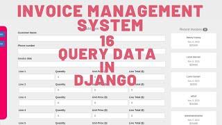 16 - HOW TO QUERY DATA & MAKE A SEARCH FORM IN DJANGO – INVOICE MANAGEMENT SYSTEM