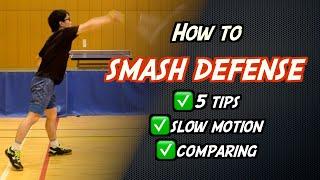Badminton Smash return high lift, how to receive #Doubles #defence