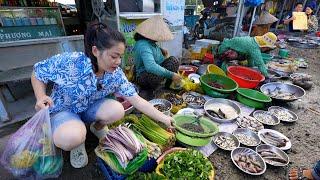 Đi chợ quê Phan Diễm toàn đặc sản cá đồng rau đồng Miền Tây mùa nước nổi giá rẻ bèo chỉ từ 5k