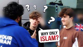 "Why Choose Islam Over Other Religions?” ⁉️ Two British Lads Challenge a Muslim!”