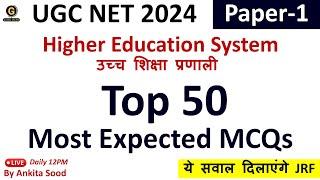 Higher Education Most Expected MCQs | UGC NET Paper 1 Revision Questions for Dec 2024