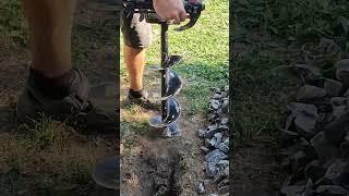 Easiest way to dig hard soil - Crafty Lab Homestead Spiral Hole Excavator The Snail