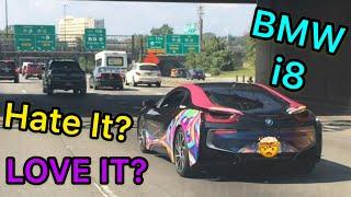 Custom Wrapping BMW i8 Abstract Art & 1st Drive POV Art Car