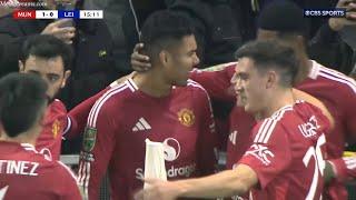 CASEMIRO GOAL - MANCHESTER UNITED VS LEICESTER CITY - CARABAO CUP