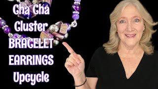 Make 2 Cha Cha Cluster BRACELETS + EARRINGS | Jewelry Making Upcycle | Beadsmith One Step Looper