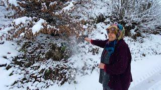 Village Life in Winter in Turkey. Harsh Life in the Coldest Mountain Village.