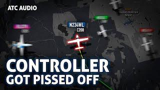 Upset Controller SCREAMING at the pilots. Real ATC Audio