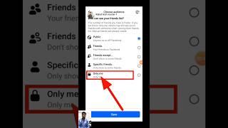How to hide facebook friends list|facebook par friends list kaise chupaye#vairal#foryou #shortsfeed