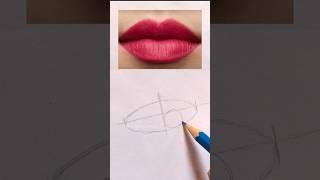 Drawing Easiest Lips   #shorts