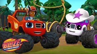 BABY Monster Machines Use Mass to Smash Through a Banana Wall!  | Blaze and the Monster Machines