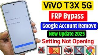 Vivo T3X 5G Frp Bypass Setting Not Working | New Trick 2025 |vivo t3x 5g frp bypass setting not open