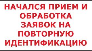 Начался прием и обработка заявок на повторную идентификацию. 20 июля 2024 г.