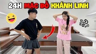 Vlog | Quang Con Thử Thách 24h Mặc Đồ Của Khánh Linh Và Cái Kết ?