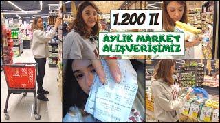 1.200 TL'LİK MARKET ALIŞVERİŞİMİZ  AYLIK MARKET ALIŞVERİŞİ #alışveriş #marketalışverişvlog