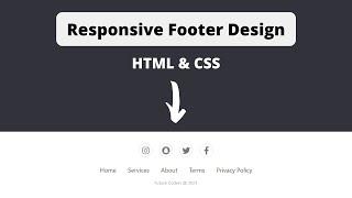 Simple Responsive Footer Design using HTML and CSS