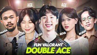 Fun valorant double ACE in one game?! ft Adel, Robby, Reva Fidela ex JKT48 , Mada | T1 Xccurate